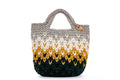 Geanta crosetata cu model /multicolor/ bej-verde
