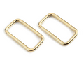Inel metalic dreptunghiular, 13x25 mm auriu