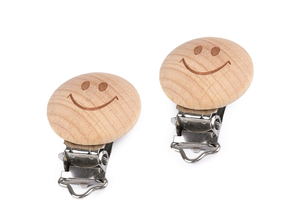 Clipsuri pentru copii, lățime 13 mm, smiley