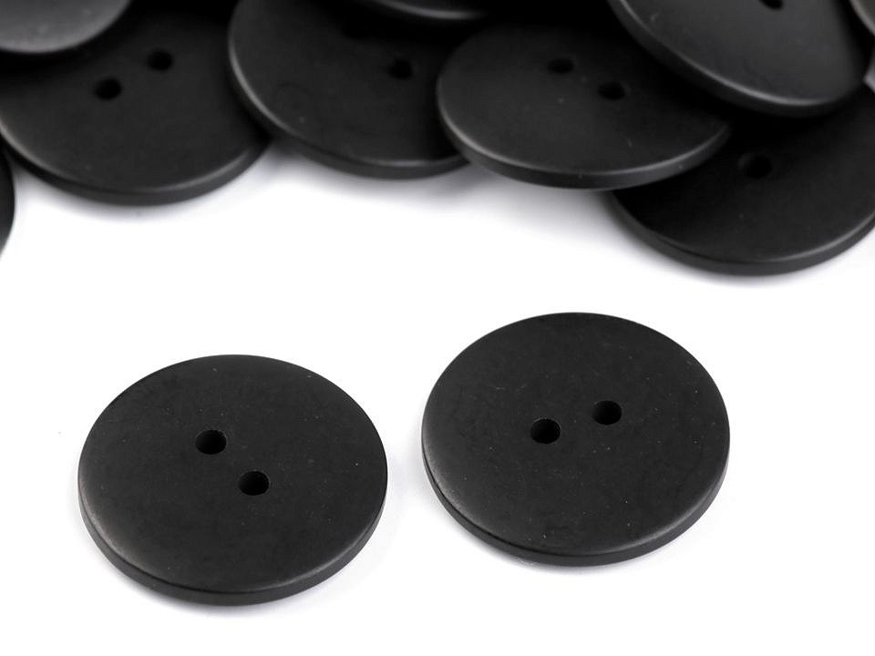 Nasturi plastic, 2 găuri, mărimea 36'-negru