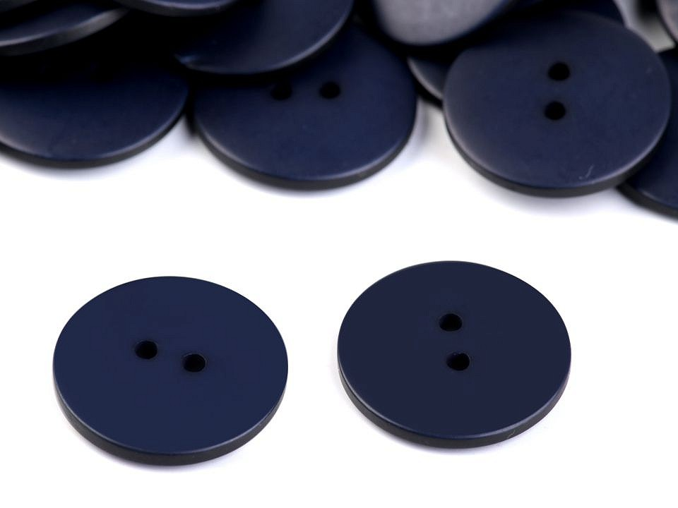 Nasturi plastic, 2 găuri, mărimea 36'-albastru inchis