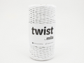 Sznur Twist, 3 mm, Glitter, 100m, 101 alb cu argintiu