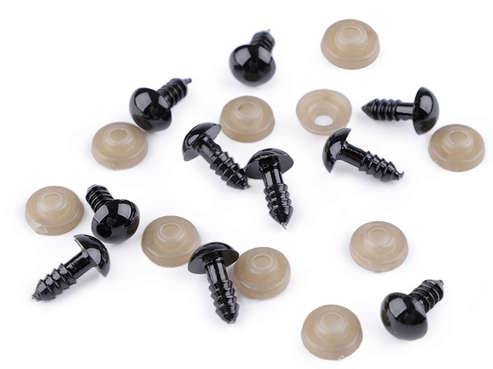 Ochi pentru jucării cu dispozitiv de siguranță, 10 mm