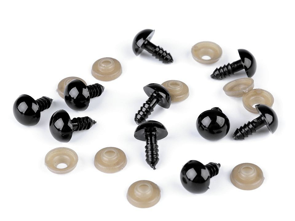 Játékszemek biztonsági eszközzel ellátva, 12 mm