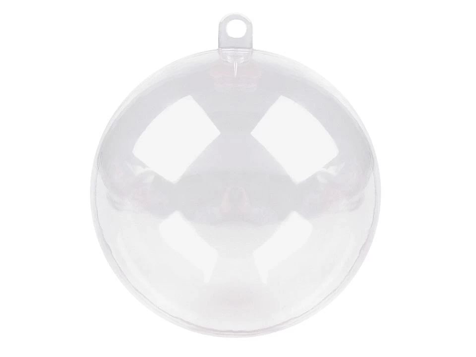 Glob plastic transparent format din două parți, 8,5 cm
