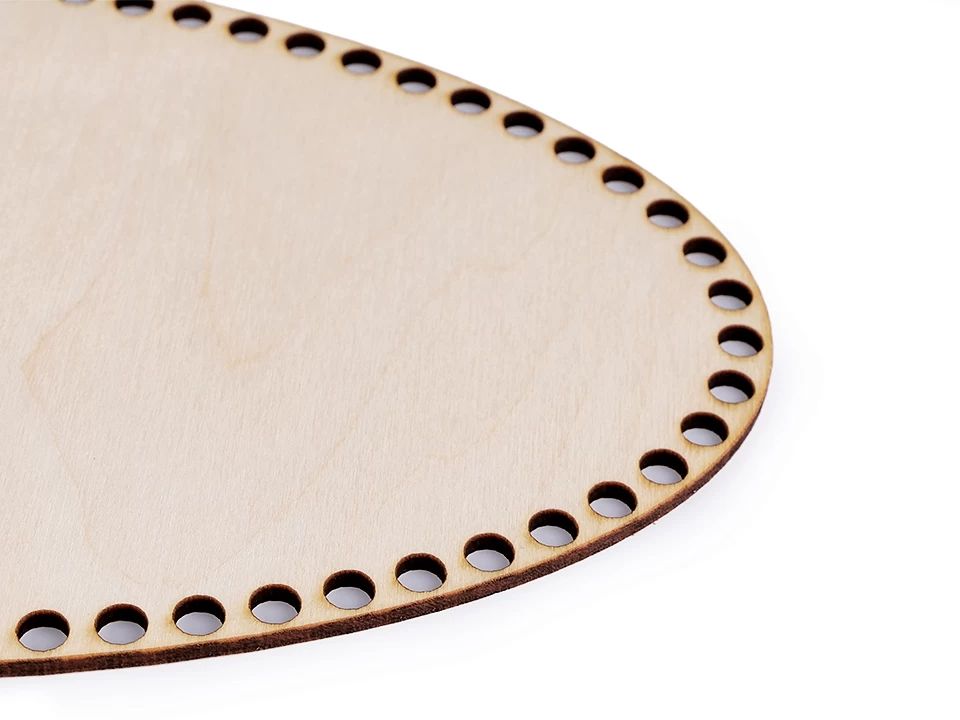 Baza din lemn natur, oval,  15x30 cm