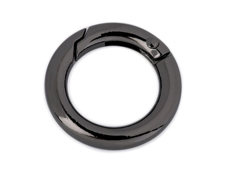 Karabinergyűrű, 18 mm-es fekete nikkel