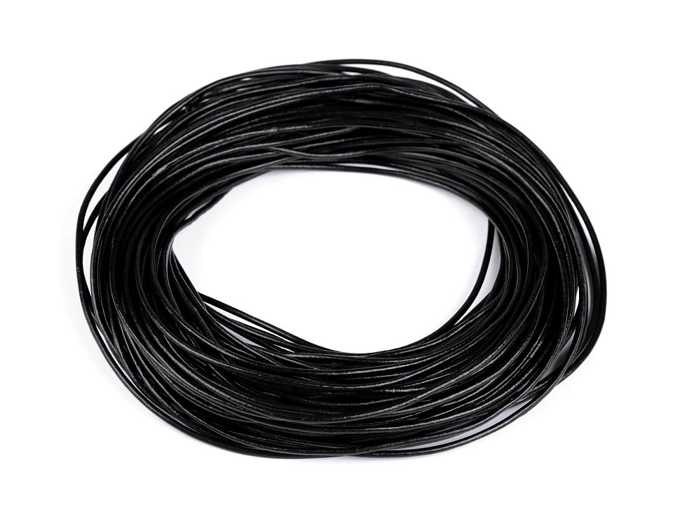 Șnur imitație piele 0.3cm - Negru