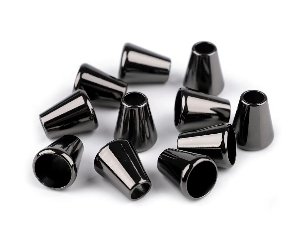Terminație pentru șnur Ø5,5 mm / ornament metalic- nichel negru