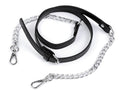 Curea cu carabine pentru geanta de mana, lungime 115-130 cm-negru - nichel