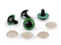 Ochi pentru jucării cu dispozitiv de siguranță, 20 mm-verde