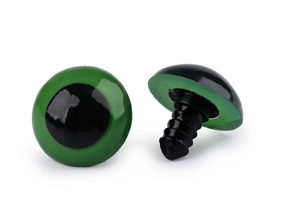Ochi pentru jucării cu dispozitiv de siguranță, 20 mm-verde