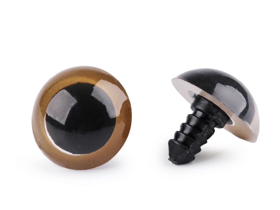 Ochi pentru jucării cu dispozitiv de siguranță, 20 mm-bej închis