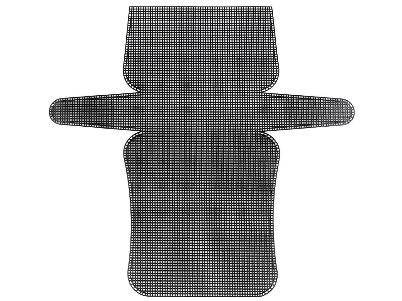 Plasa din plastic broderie, grila pentru geanta, negru, 54x50, 5 cm
