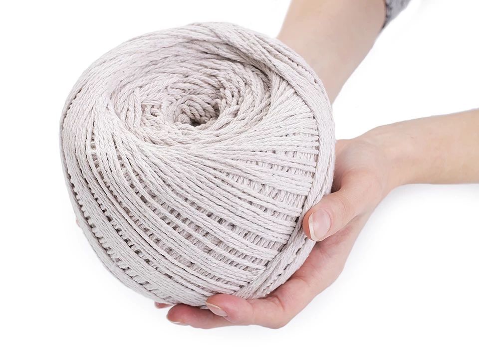 Fir bumbac / șnur macrame, 600 g 2 mm-roșu