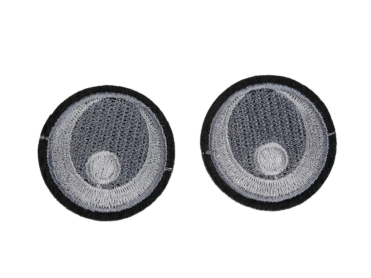 Aplicație termoadezivă Ochi, 38 mm-negru
