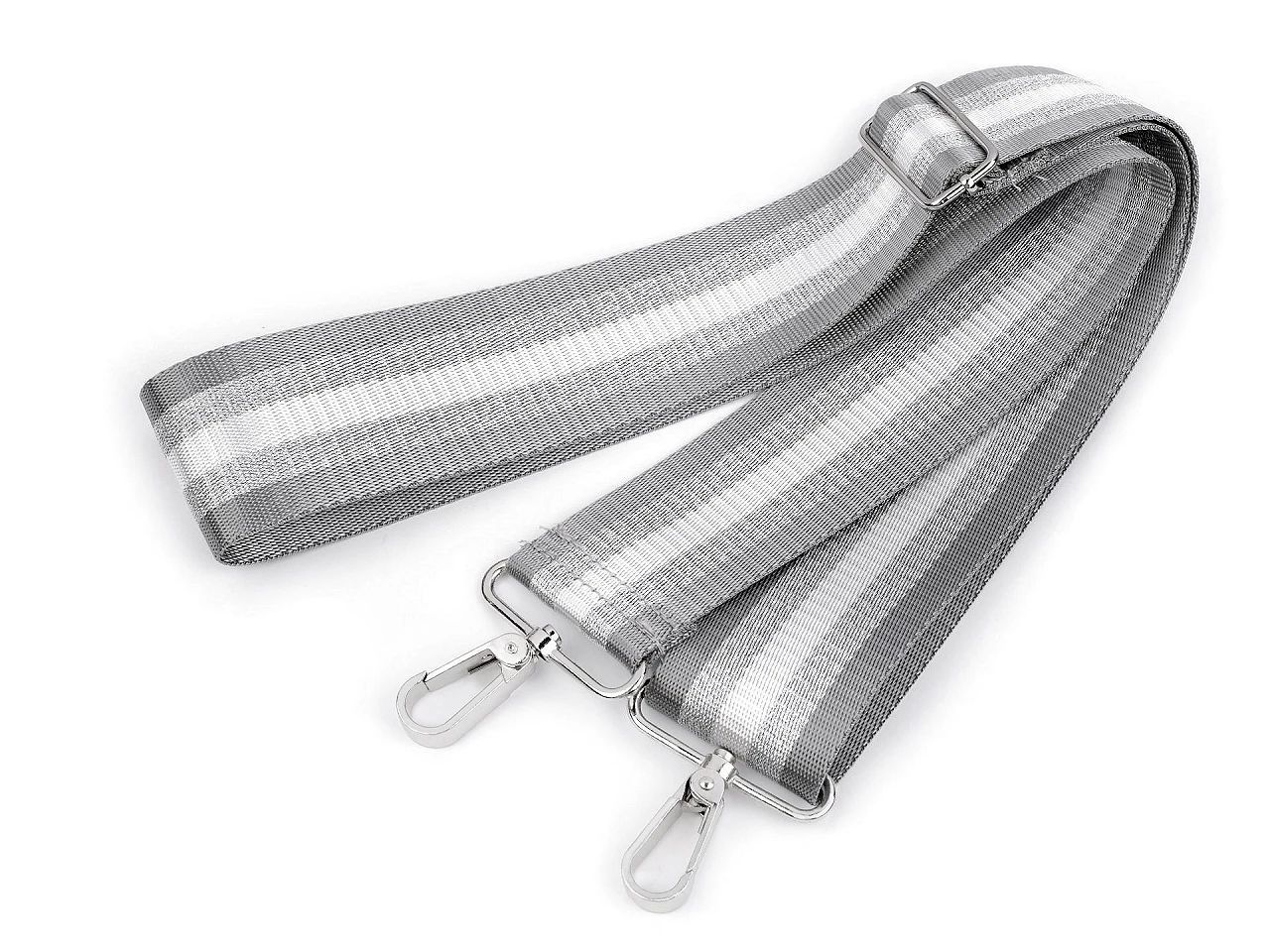 Curea textila cu carabine pentru geanta lungime 79-142 cm-gri deschis