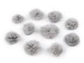 Aplicatie pompon din blană Ø3 cm-gri porumbel