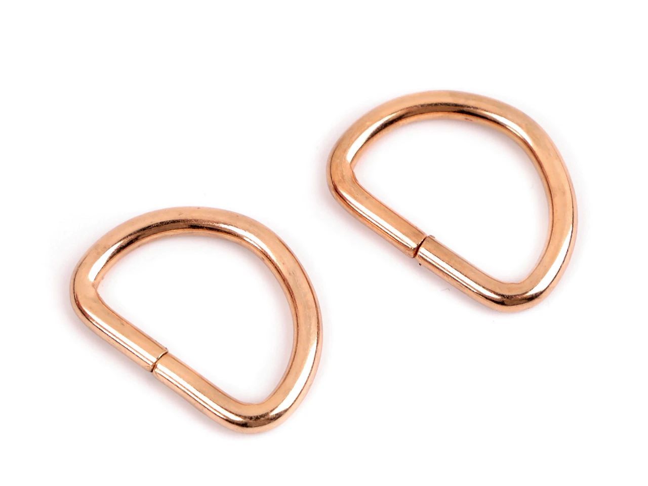 Inel metalic tip D, lățime 20 mm-auriu rose