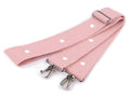 Curea textila pentru geanta cu carabinie 79-142 cm-roz pudrat