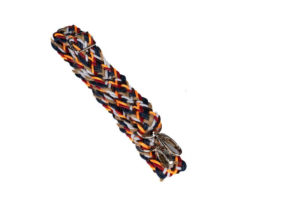 Curea împletită cu carabine pentru geantă-multicolor