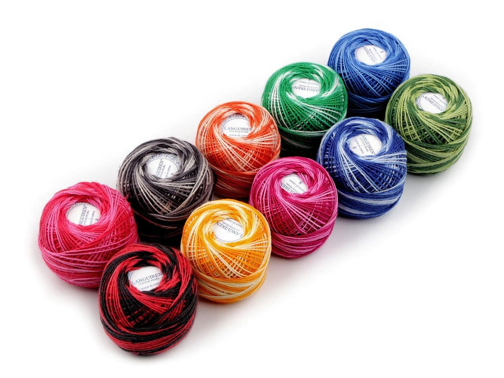 Színátmenetes pamutcérna, 10 g x 10 db 