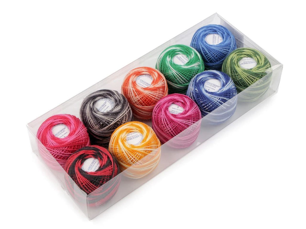 Színátmenetes pamutcérna, 10 g x 10 db 