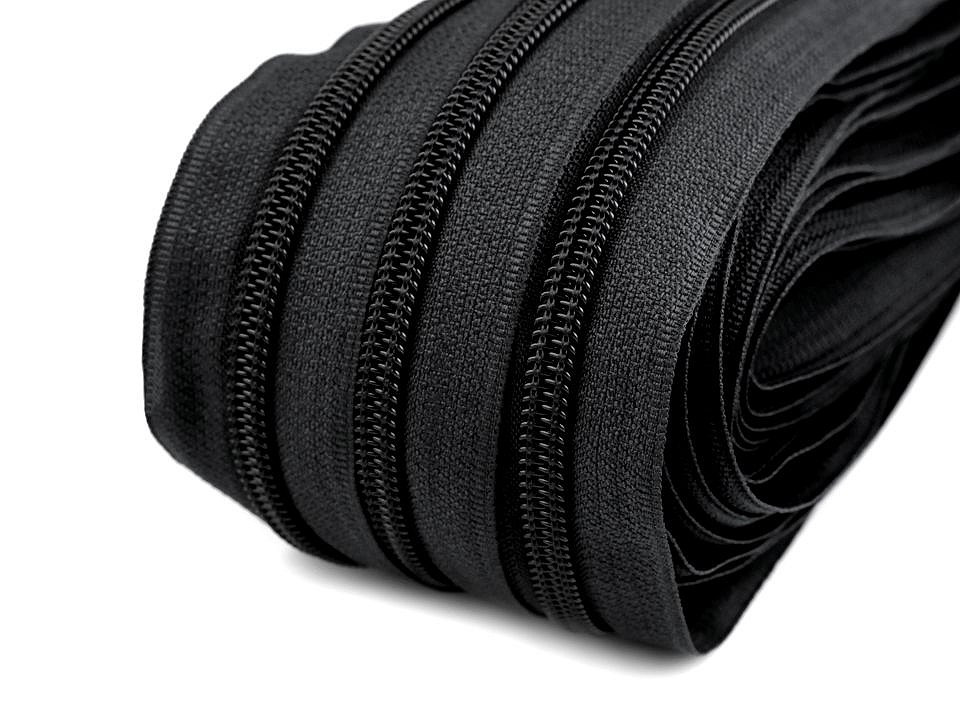 Fermoar spiralat metraj, lățime spirală 5 mm -negru