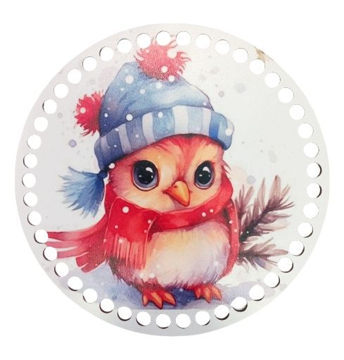 Baza lemn cerc natur colorat, 20 cm -model 1