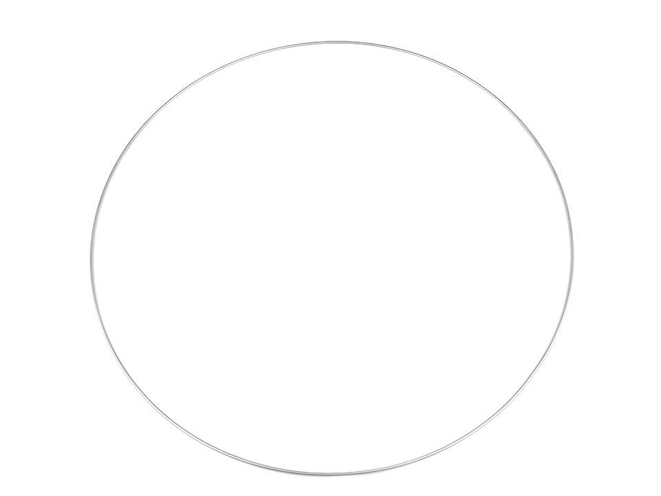 Fém kör/gyűrű álomfogóhoz, 25 cm, fehér