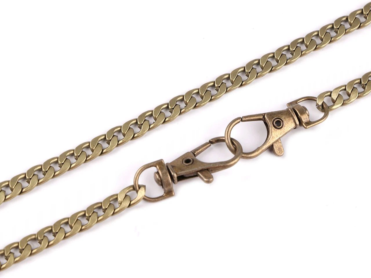 Lanț plat cu carabină pentru poșete, 115; 120 cm-alama