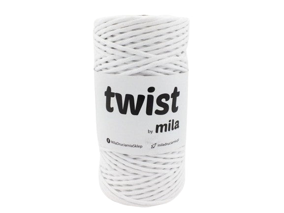 Sznur Twist 3 mm. 01 alb