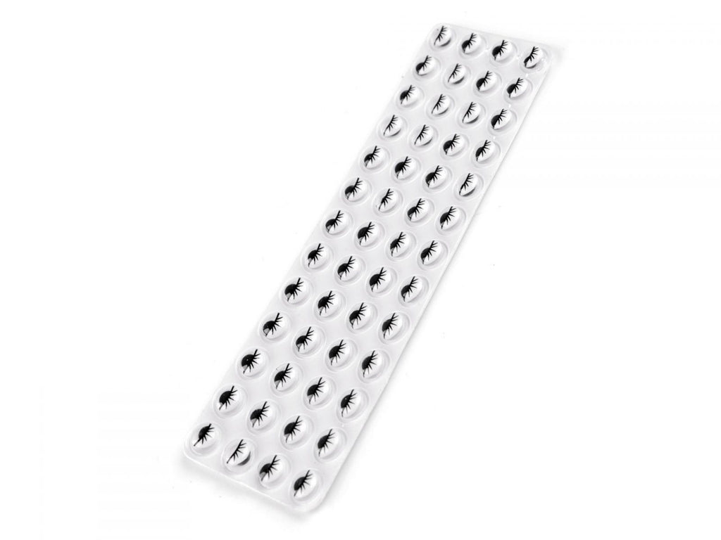 Ochi mobili autoadezivi cu gene Ø8 mm