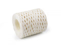 Rafie tricotat genti natural, latime 5-8 mm-crem deschis