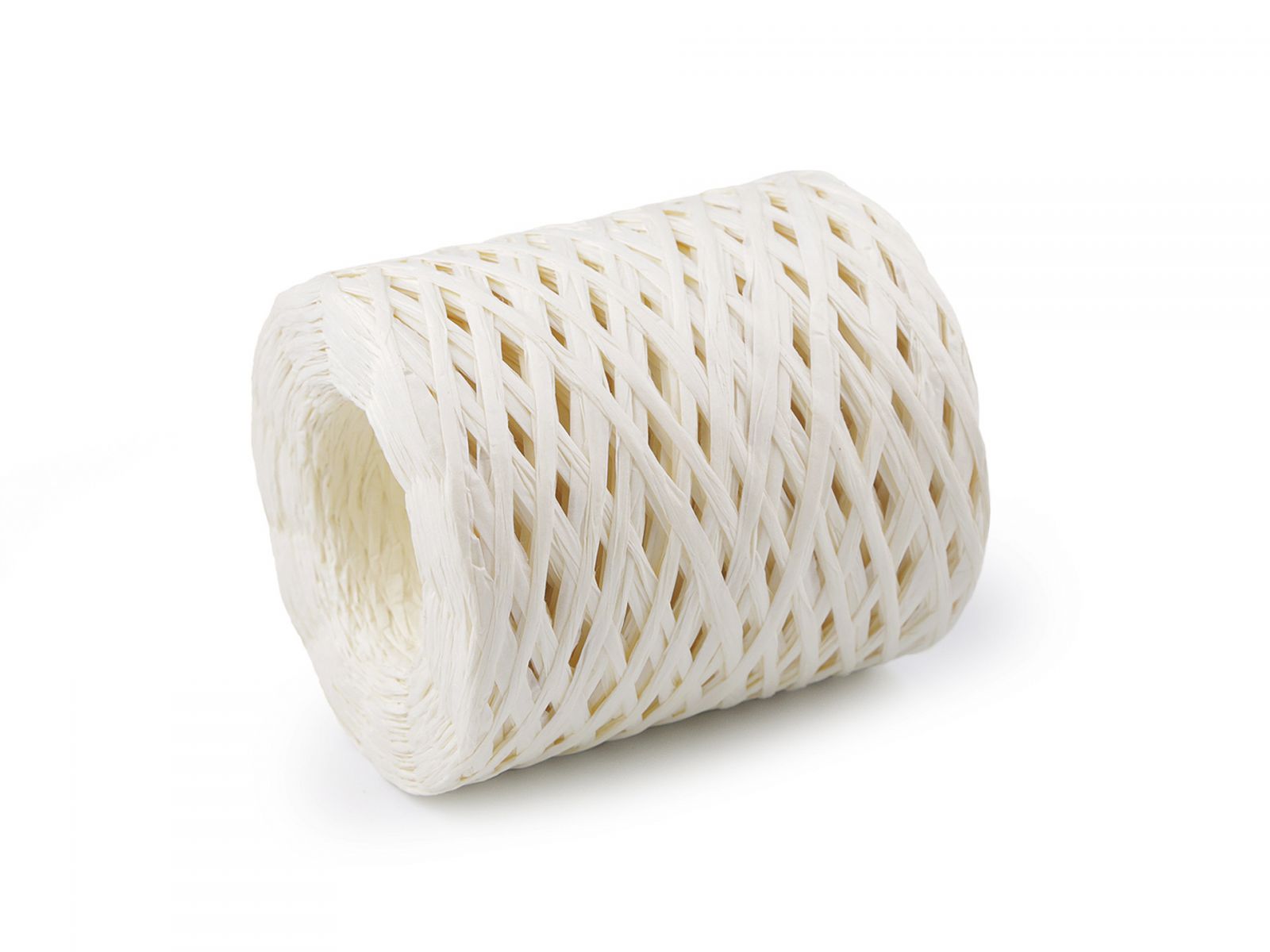 Rafie tricotat genti natural, latime 5-8 mm-crem deschis