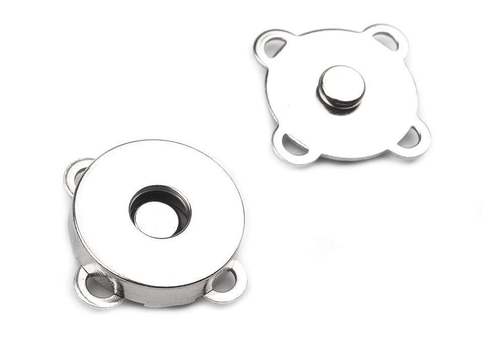 Rögzítőelemek / Mágneses varrókapcsok, 18 mm, 5 darabos készlet - nikkel 