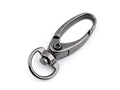 Fém forgókarabiner, 10 mm-es lyukkal, fekete nikkel 