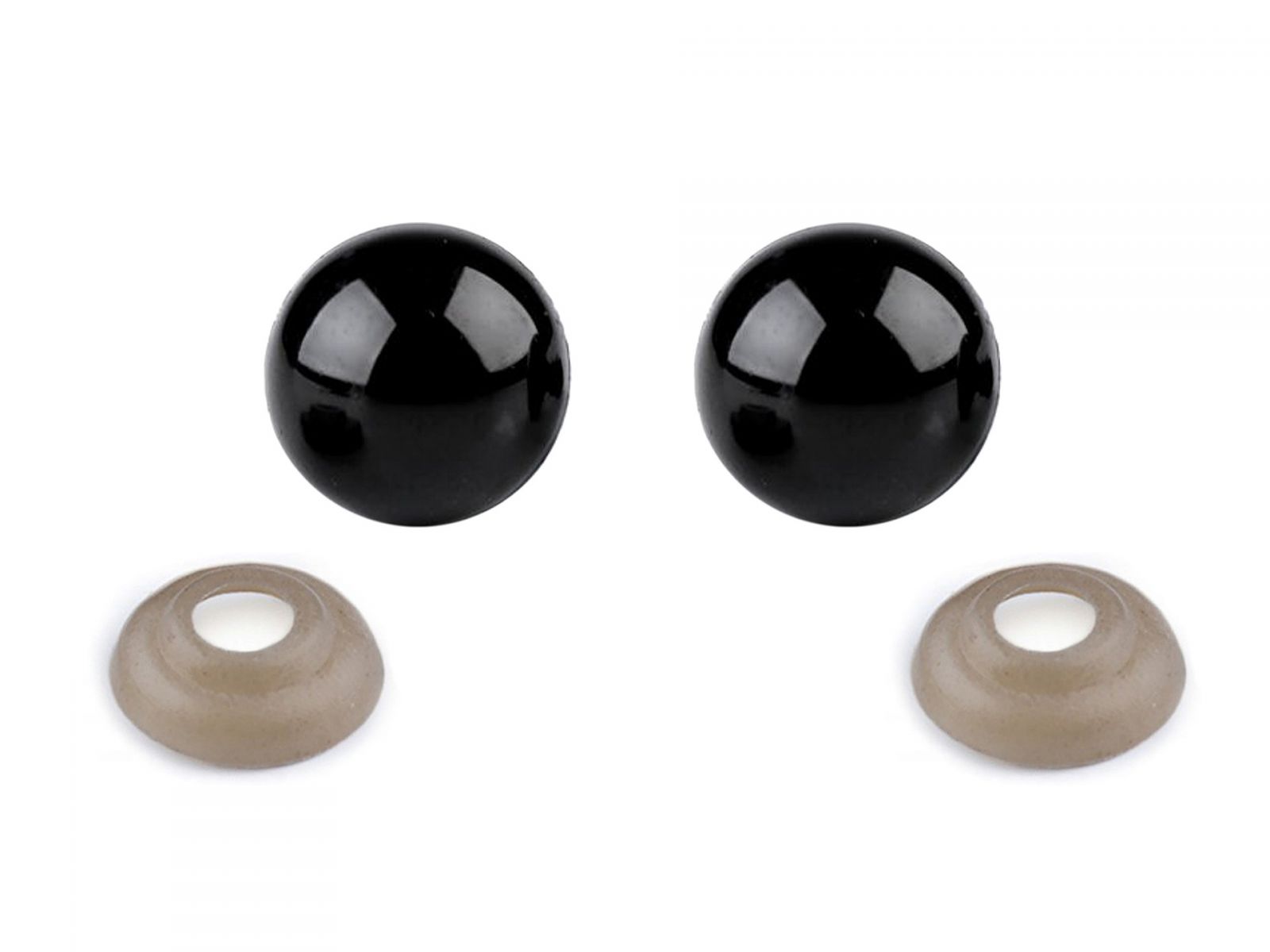 Ochi pentru jucării cu dispozitiv de siguranță, 12 mm, set/5pereche