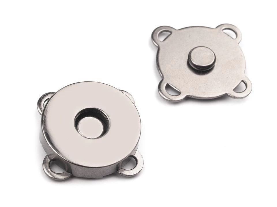 Închizatori / Capse magnetice de cusut, 18 mm, set 5 buc- nichel negru
