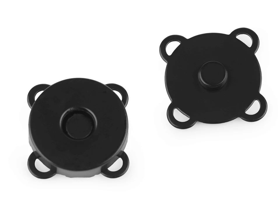 Închizatori / Capse magnetice de cusut, 18 mm, set 5 buc- negru mat