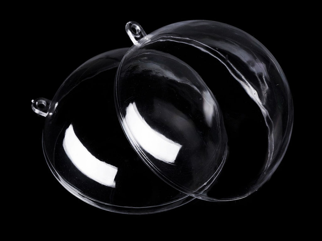 Glob plastic transparent format din două parți, Ø10 cm
