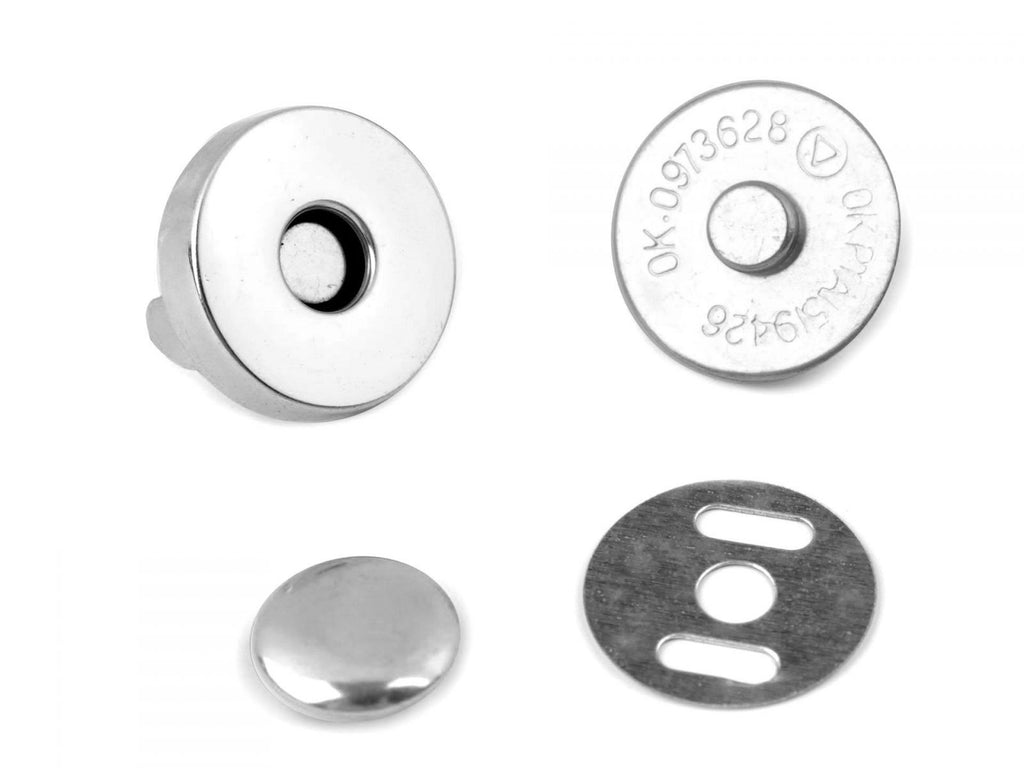Rögzítők / Mágneses szegecsek, Ø18 mm, nikkel, 5 db-os készlet 