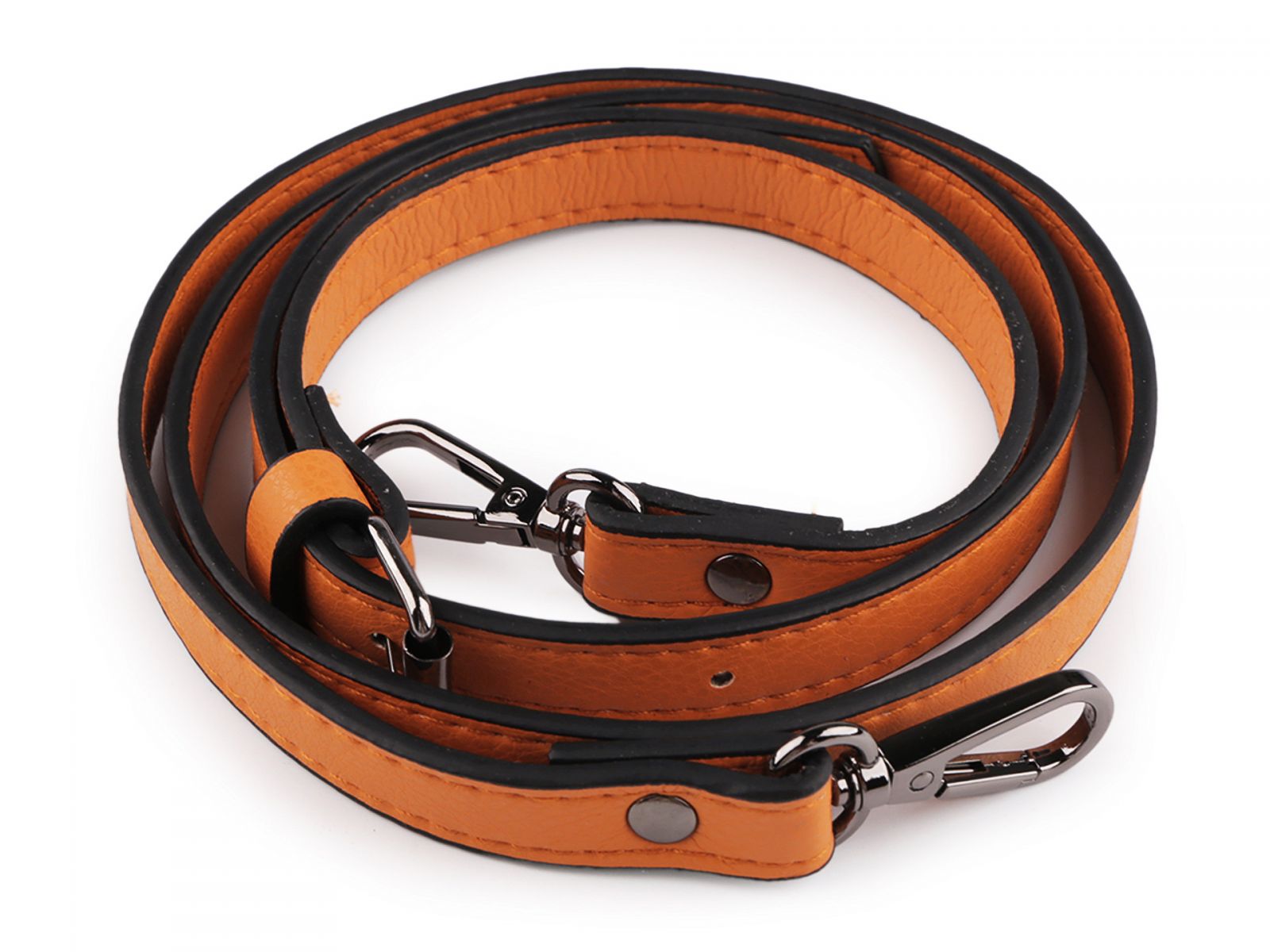 Toartă geantă cu carabină latime 1,5 cm, bej închis - nichel negru
