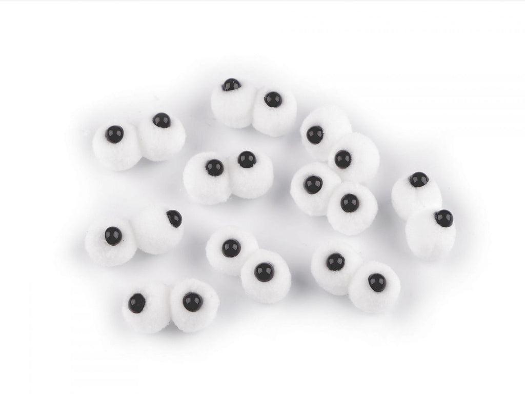 Ochi pompon 15x30 mm-10 buc