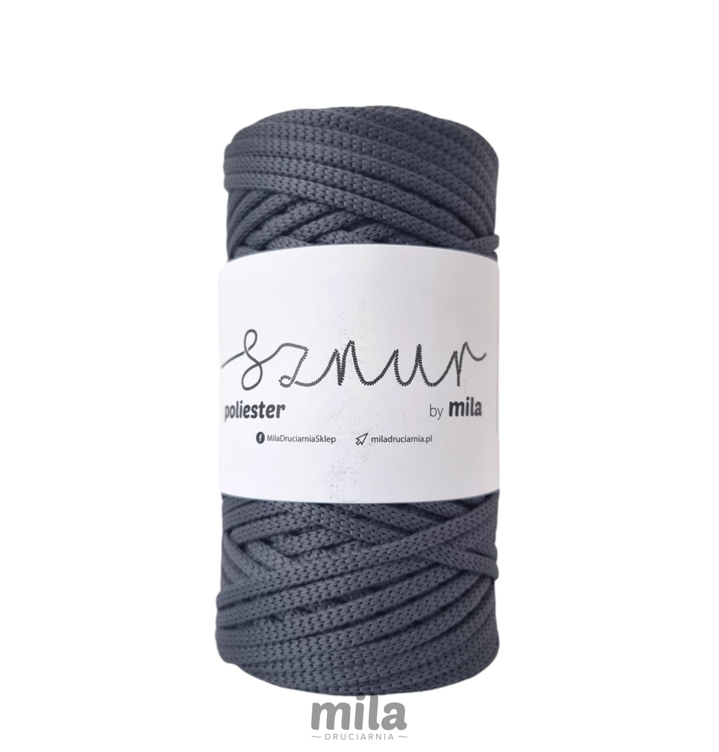 Snur de poliester de la Mila, plat de 5 mm, 100 m, otel 142