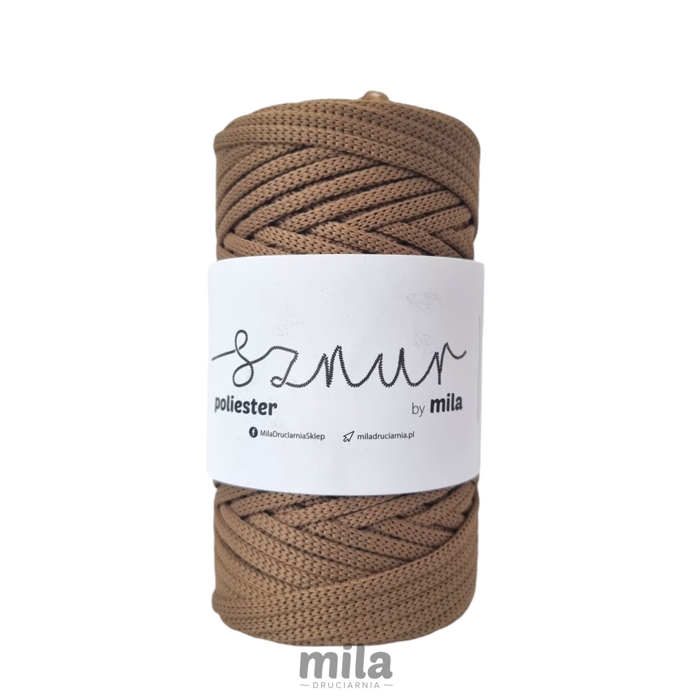 Mila poliészter zsinór 5 mm lapos, 100 m, 170 földszinű