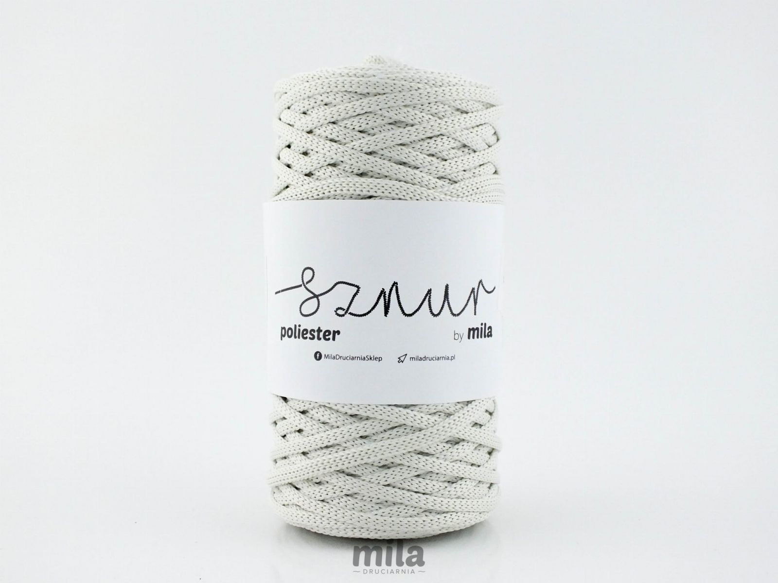 Snur de poliester de la Mila 5mm plat, 100m, 269 perla