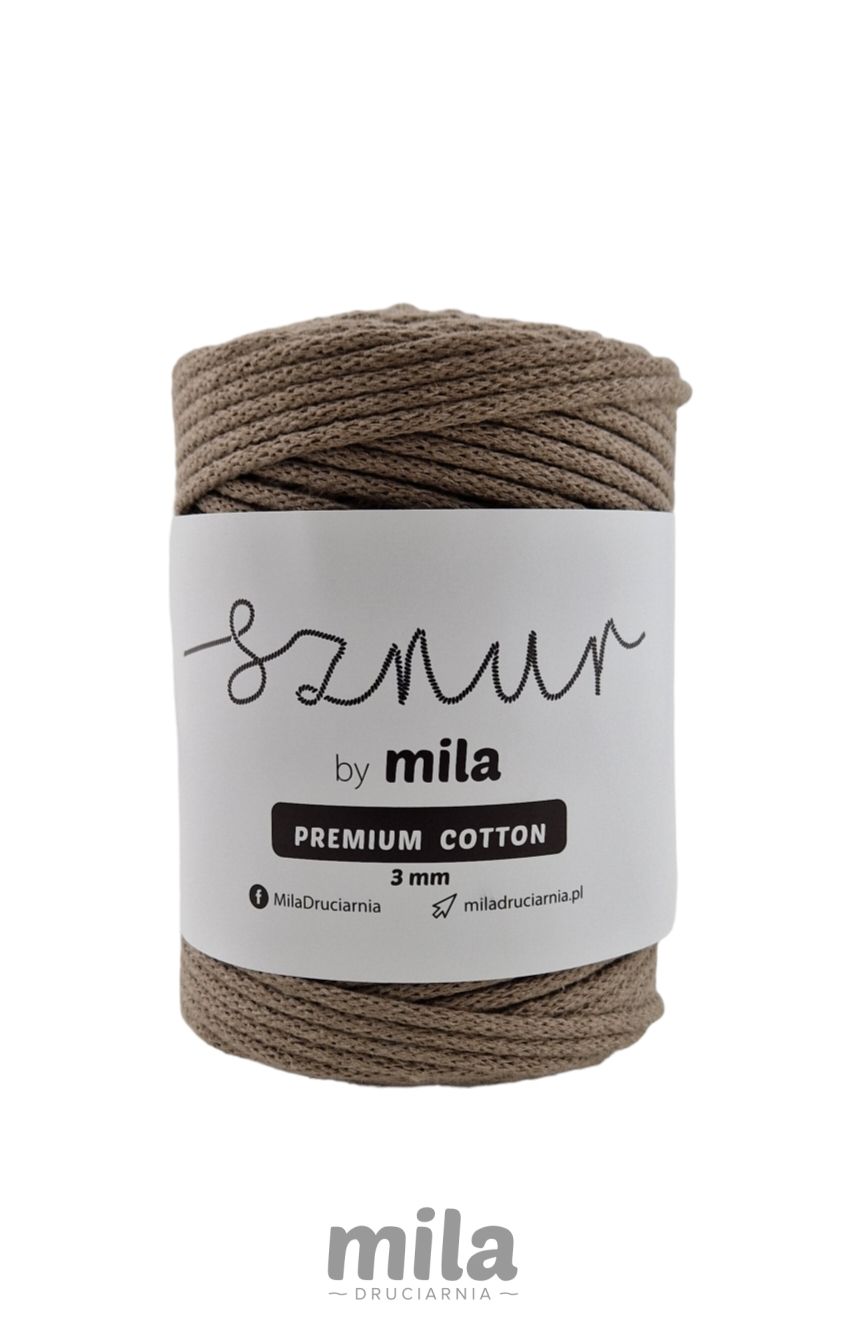 Snur 3 mm BUMBAC PREMIUM, 100 m, PC11 bej