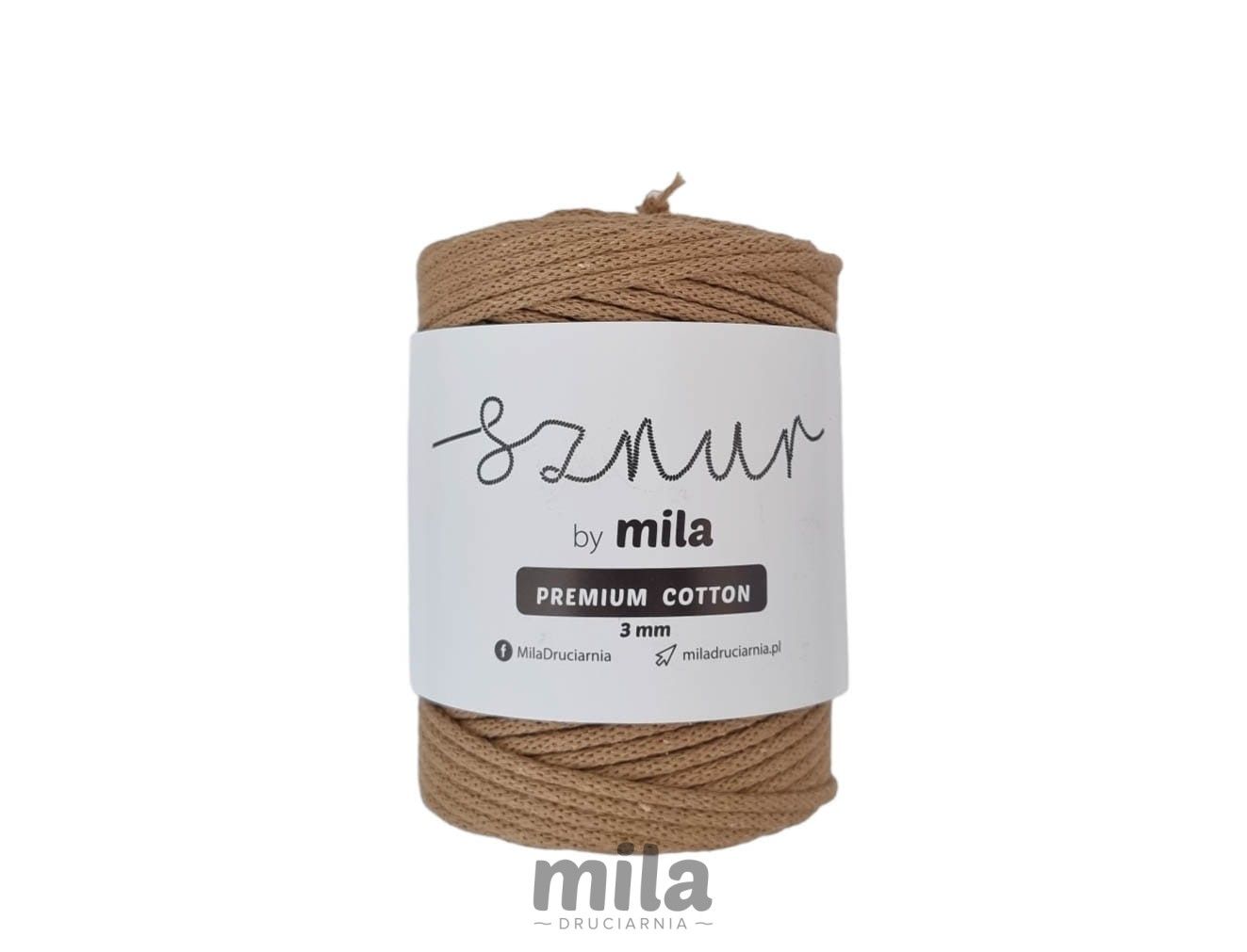 Sznur 3 mm BUMBAC PREMIUM, 100 m, PC15 toffi