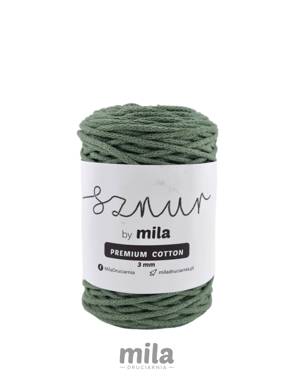 Sznur 3 mm BUMBAC PREMIUM, 100 m, PC51 salvie